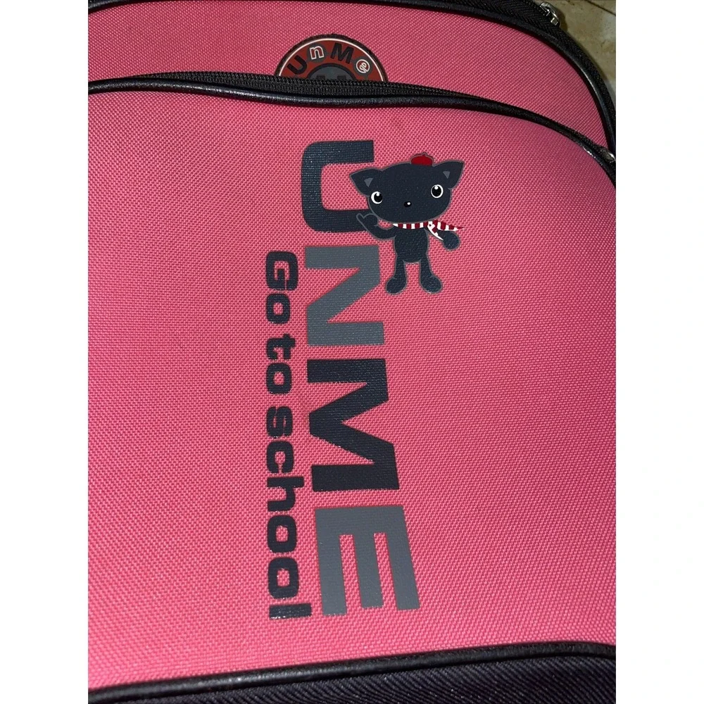 Unme Go To School Kids Rolling Backpack for Girls Pink‎